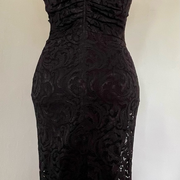 LBD Alert! Black Lined Lace Dress by Velvet NWT Size: P - Picture 4 of 15